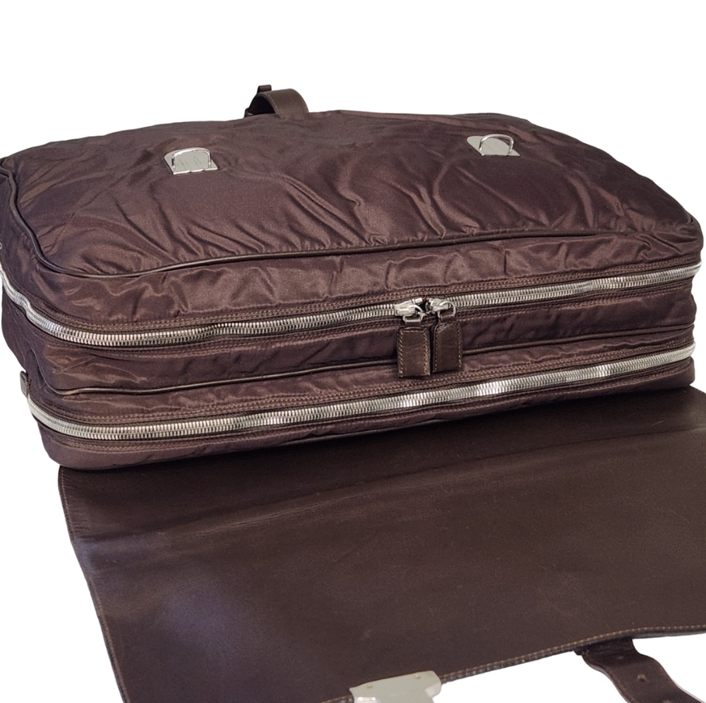 PRADA TESSUTO NYLON AND LEATHER BRIEFCASE DOCUMENT TRAVEL WEEKENDER BAG - Picture 3 of 15